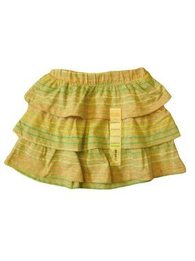 Jumping Beans Cartwheel Scooter Toddler Gray Strip Multicolor Ruffle Skirt 24M